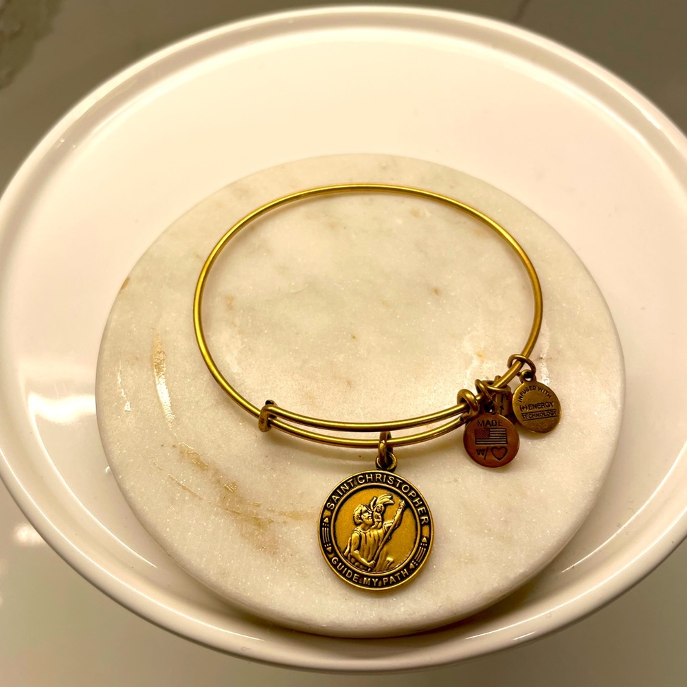 Alex and Ani Saint Christopher Bracelet in Gold